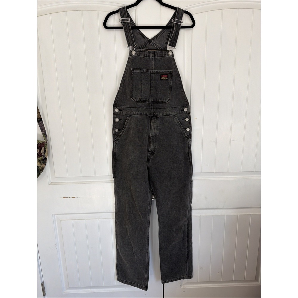 Levi's Overalls Woman's Small Washed Black EUC